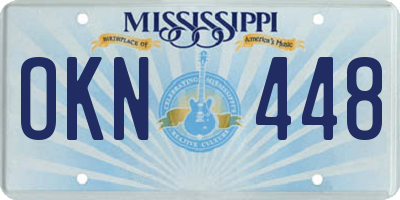 MS license plate OKN448