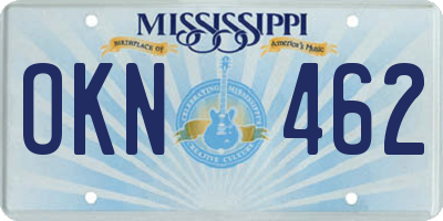 MS license plate OKN462