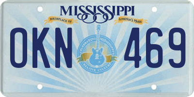 MS license plate OKN469