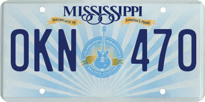 MS license plate OKN470
