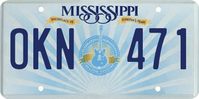 MS license plate OKN471