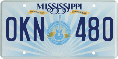 MS license plate OKN480