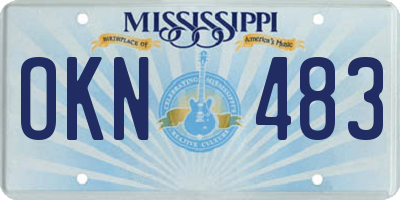 MS license plate OKN483