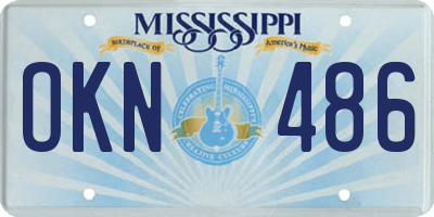 MS license plate OKN486
