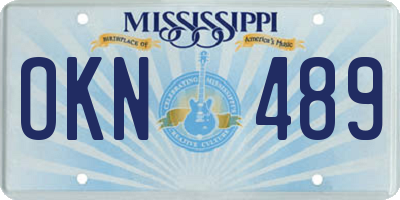 MS license plate OKN489