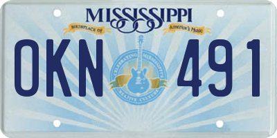 MS license plate OKN491
