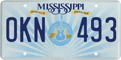 MS license plate OKN493