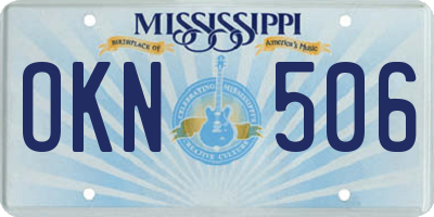 MS license plate OKN506