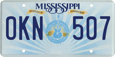 MS license plate OKN507
