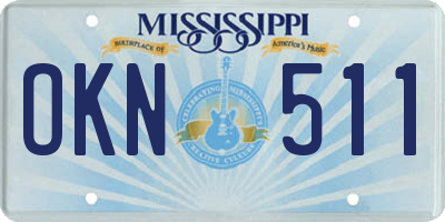 MS license plate OKN511