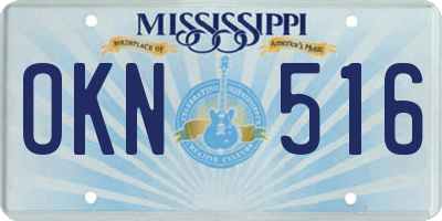 MS license plate OKN516