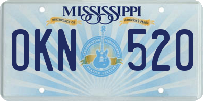 MS license plate OKN520