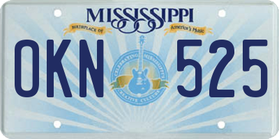 MS license plate OKN525