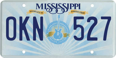 MS license plate OKN527