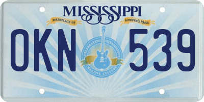 MS license plate OKN539
