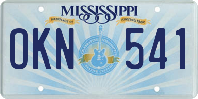 MS license plate OKN541