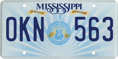 MS license plate OKN563