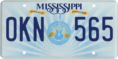 MS license plate OKN565