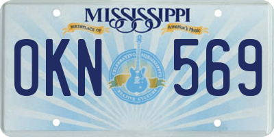 MS license plate OKN569
