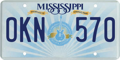 MS license plate OKN570