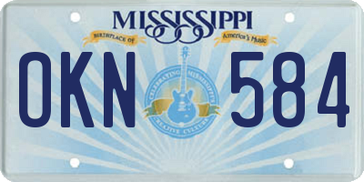 MS license plate OKN584