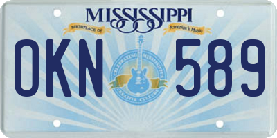 MS license plate OKN589