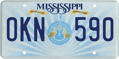 MS license plate OKN590