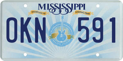 MS license plate OKN591