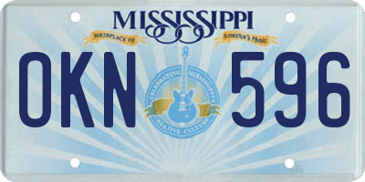 MS license plate OKN596