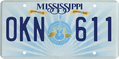 MS license plate OKN611