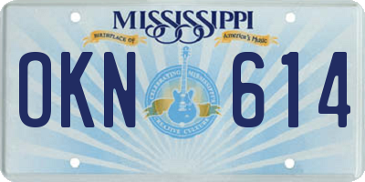 MS license plate OKN614