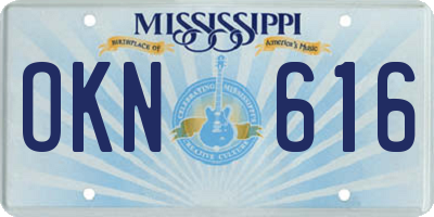 MS license plate OKN616