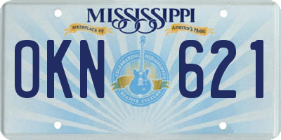 MS license plate OKN621