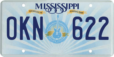 MS license plate OKN622