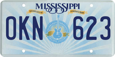 MS license plate OKN623