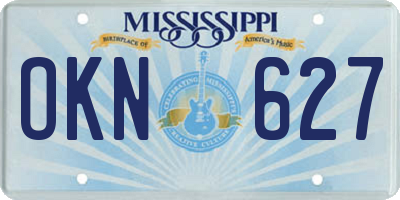 MS license plate OKN627