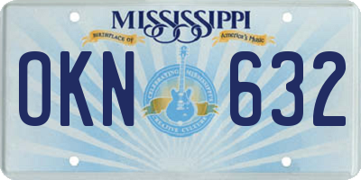 MS license plate OKN632