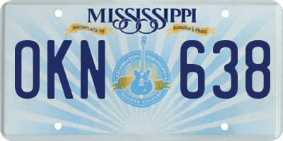 MS license plate OKN638