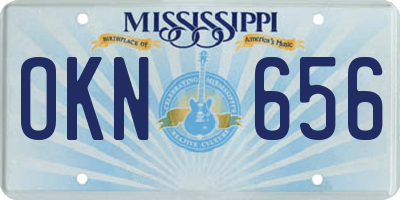MS license plate OKN656
