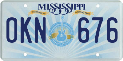 MS license plate OKN676