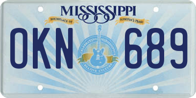 MS license plate OKN689
