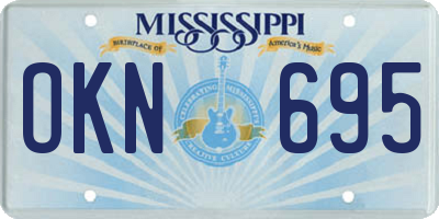 MS license plate OKN695