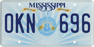 MS license plate OKN696