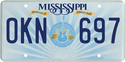 MS license plate OKN697