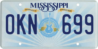 MS license plate OKN699