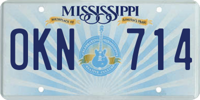 MS license plate OKN714