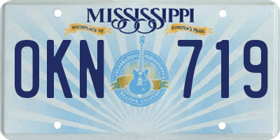 MS license plate OKN719