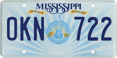 MS license plate OKN722