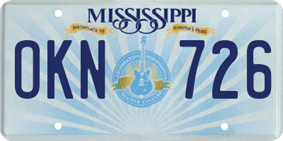 MS license plate OKN726