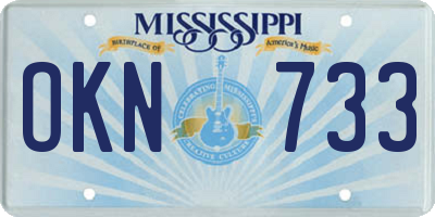 MS license plate OKN733